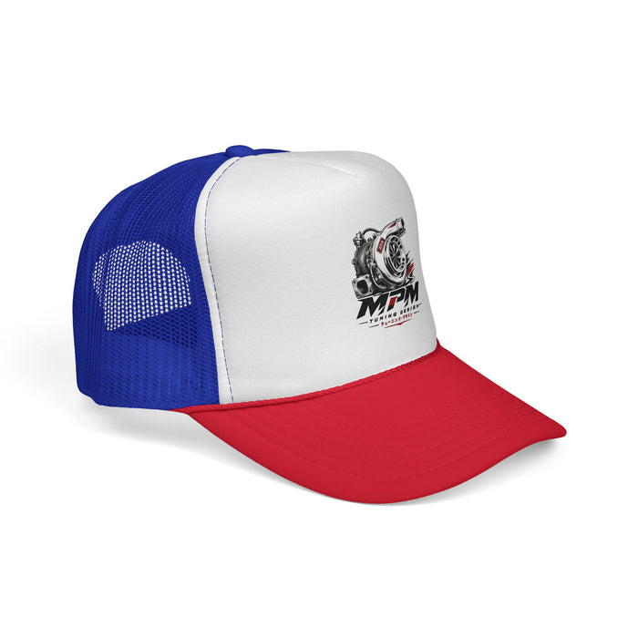 Turbocharger Graphic Trucker Cap — Racing Engine Motorhead Hat | MPM Tuning Design