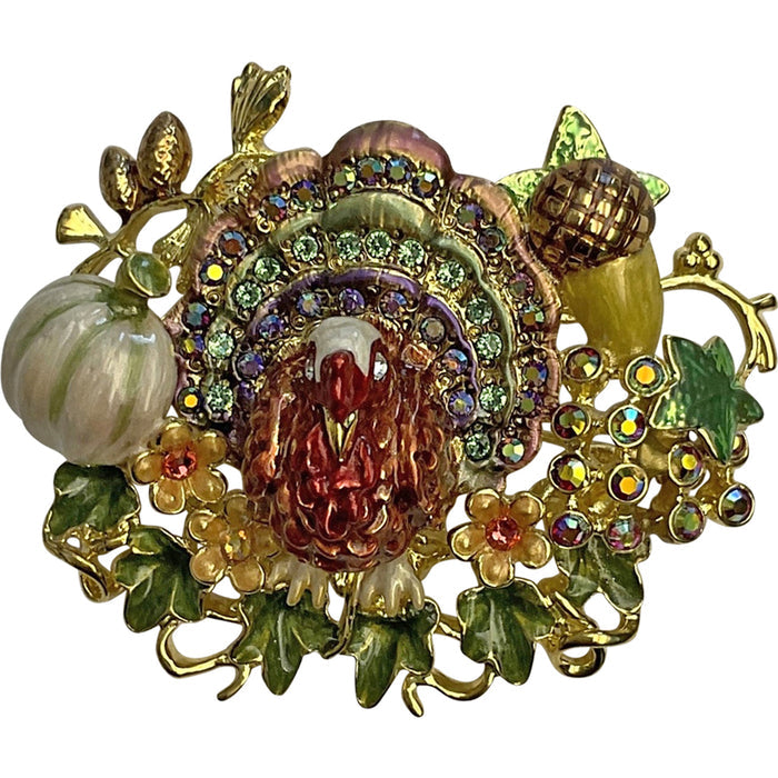 Turkey Time Pin Pendant (Goldtone)