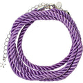 Twisted Sister 30" Cord Necklace (Sterling Silvertone/Orchid)