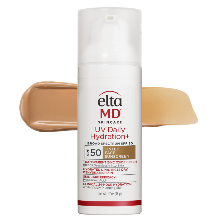 Eltma MD UV Daily Hydration+ Tinted Face Sunscreen SPF 50 on a white background