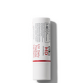 A single tube of EltaMDMD Skincare UV Daily Peptide Lip Balm on a clean white background with a red 'NEW' banner in the top-left corner. The tube is white with red and black text.