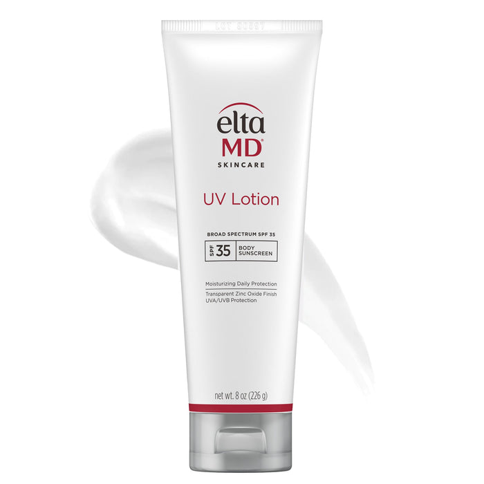Tube of EltaMD UV Lotion Broad-Spectrum SPF 35 sunscreen.