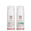 Two white cylindrical bottles of Elta MD Skincare UV Skin Recovery Broad Spectrum SPF 50 Face Sunscreen shown side by side on a plain white background.