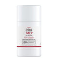 EltaMD UV Stick Broad-Spectrum SPF 50+ in a white stick dispenser with red and black text detailing the product name and sun protection factors.