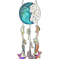 Venus Mystic Moon Shadow Dreamcatcher Wind Chime (Silvertone/Blue Sphinx)