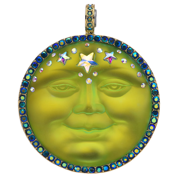 Venus Mystic Seaview Moon 50mm Magnetic Enhancer (Goldtone/Mystic Green Sphinx)
