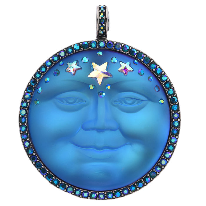 Venus Mystic Seaview Moon 50mm Magnetic Enhancer (Silver Ox/Mystic Blue Sphinx)