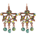 Victorian Starlight Leverback Earrings (Copper Ox/Azure)