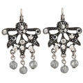 Victorian Starlight Leverback Earrings (Silver Ox/Silver Storm)