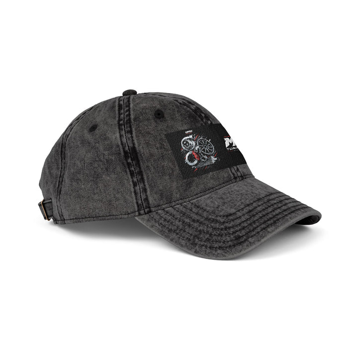 Vintage Embroidered Cap — Distressed Red Dad Hat with MPM Logo | MPM Tuning Design