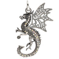 Volcaris Dragon Protector Open Ring Charm (Silver Ox)