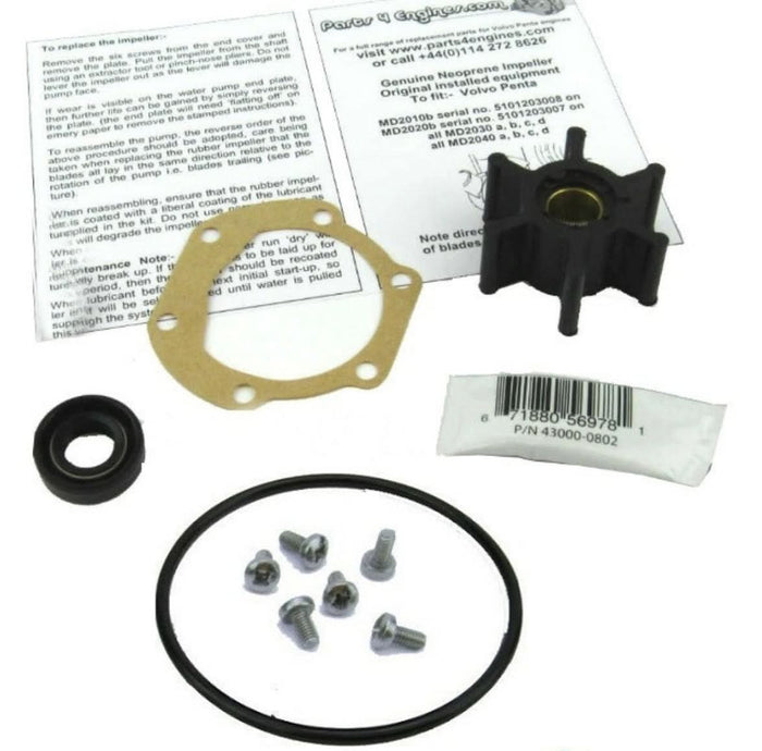 Volvo Penta D1-13 raw water pump, impeller & service kit