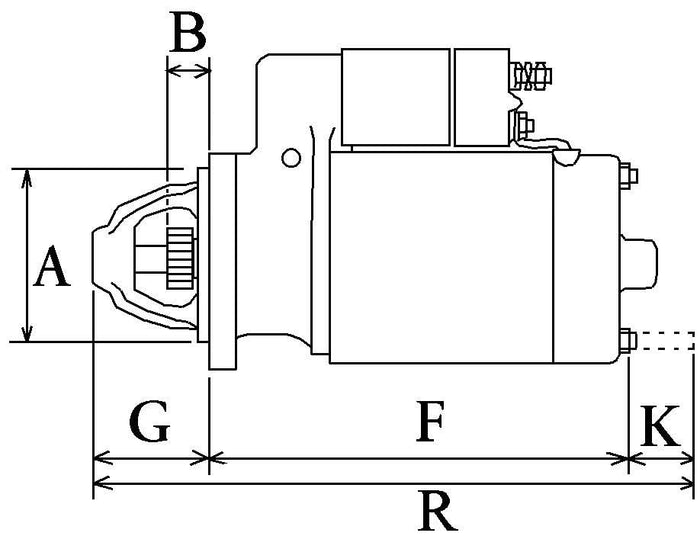 Volvo Penta MD2020 starter motor