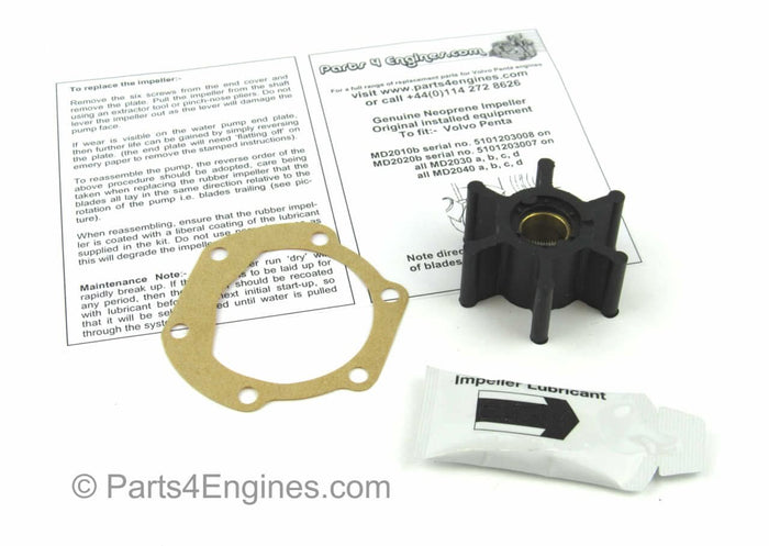 Volvo Penta MD2040 raw water pump, impeller & service kit