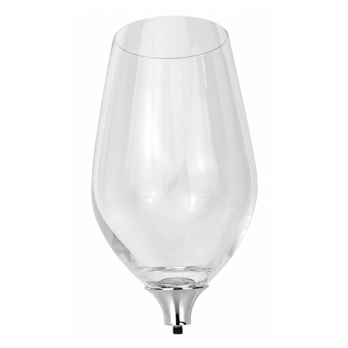 Wine Goblet Replacement Glass (Silvertone/Clear)