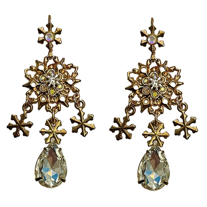 Winter Wonderland Leverback Earrings (Goldtone)